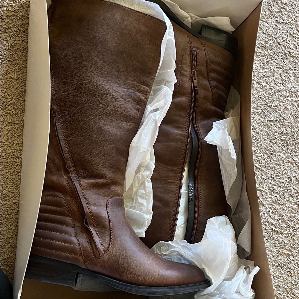 Steven Madden Brown Knee-High Leather Boots